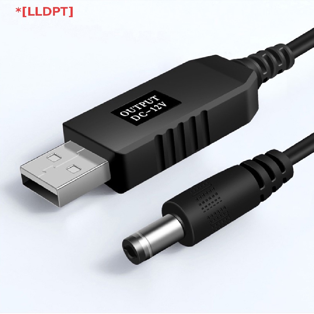 [LLDPT] WiFi to  Cable Connector DC 5V to 12V USB Cable Boost Converter Step-up Cord for Wifi Router Modem Fan Speaker NEW