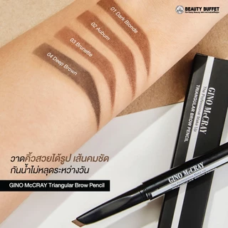 BEAUTY BUFFET GINO McCRAY THE PROFESSIONAL MAKEUP TRIANGULAR BROW PENCIL -จีโน่แม็คเครย์ไทรแองกูล่าโบรว์เพนซิล(0.2g)