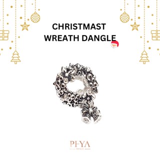 PHYA GP Christmas Wreath Dangle ชาร์มเงินแท้มาลัยคริสมาสต์