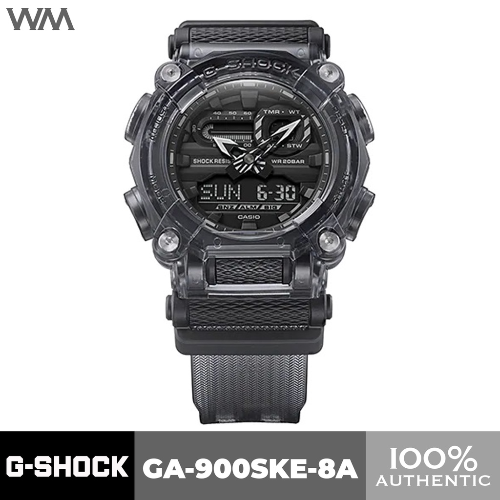 เหมาะสําหรับ g-shock GA-900 Series โปร่งใสสีดําทน Analog นาฬิกาดิจิตอล GA-900SKE-8A สายนาฬิกาเรซิ่น 