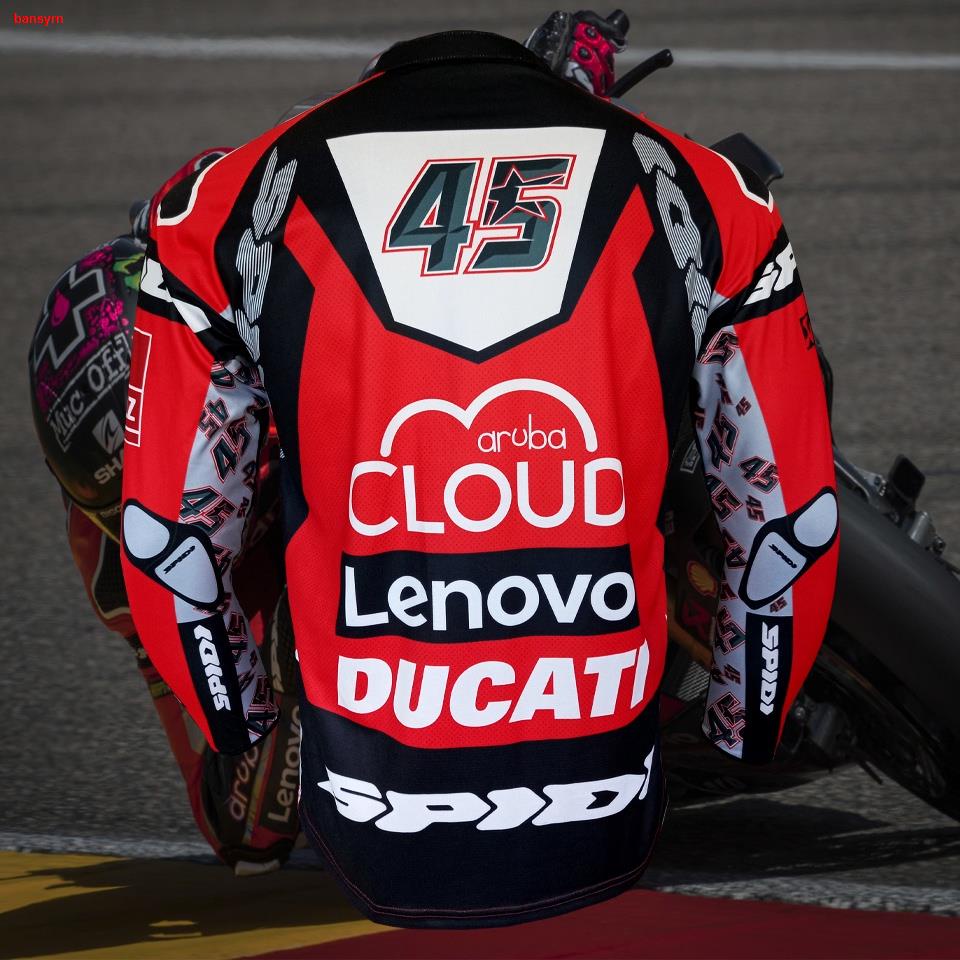 เสื้อแขนยาว โมโตจีพี MotoGP เสื้อทีม Aruba.it Racing-Ducati team เสื้อบิ๊กไบค์-มอเตอร์ไซค์ #WB0008 รุ่น Scott-R (คอ,ซิป)