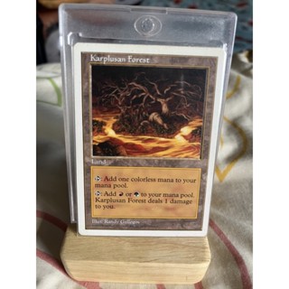 การ์ด MTG Karplusan Forest Land Magic the gathering EDH Rare รุ่น 5th สภาพ Ex-Lp