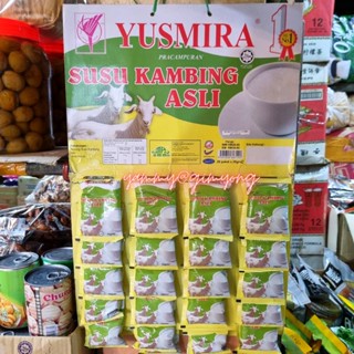 นมแพะ ผง Yusmira นมแพะผง สำเร็จรูป สำหรับชง (susu kambing asli ) 1 แผง มี 20 ซอง