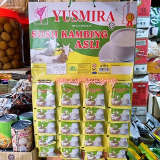 นมแพะ ผง Yusmira นมแพะผง สำเร็จรูป สำหรับชง (susu kambing asli ) 1 แผง มี 20 ซอง