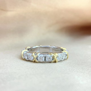 3mm moissanite Band Rings แหวนเพชรโมอิส แฟชั่นสําหรับผู้หญิง