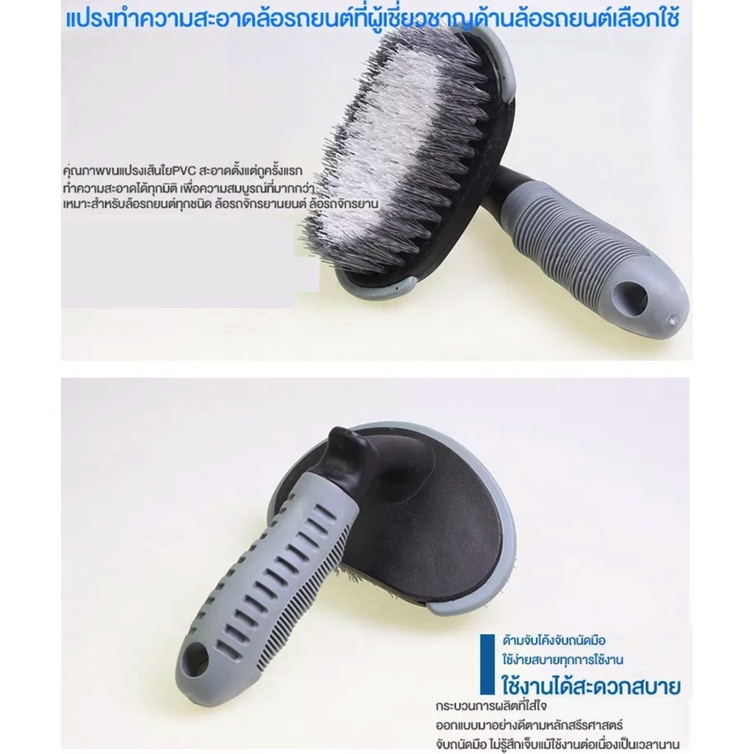 (A01 พร้อมส่ง) แปรงขัดพื้นยางล้อรถ รูปที่ 2