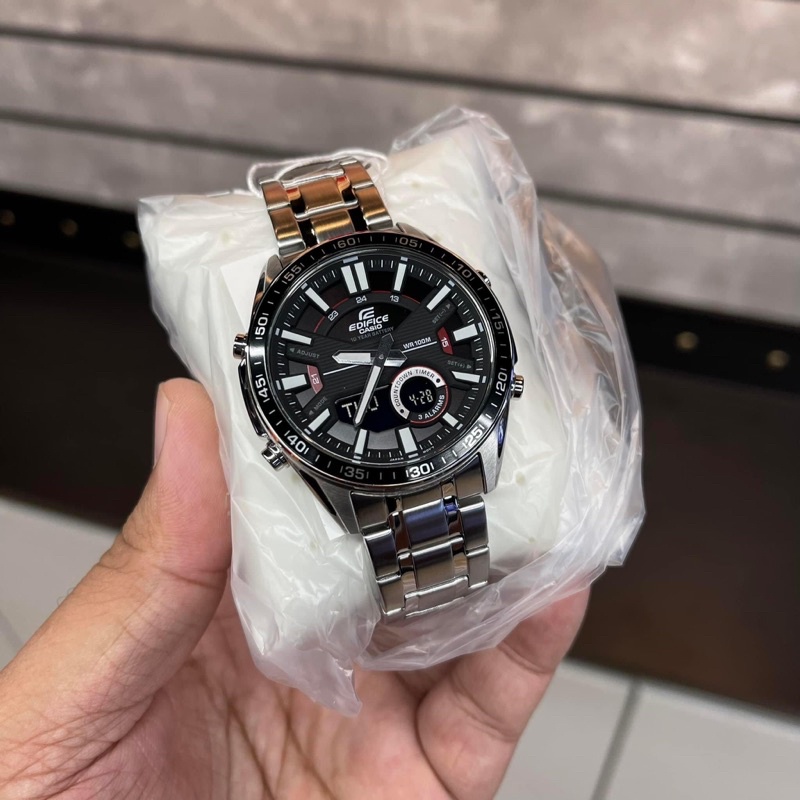 [ผ่อนเดือนละ 319]🎁CASIO EDIFICE EFV-C100D-1A ของแท้ 100% พร้อมส่ง ประกัน 1 ปี