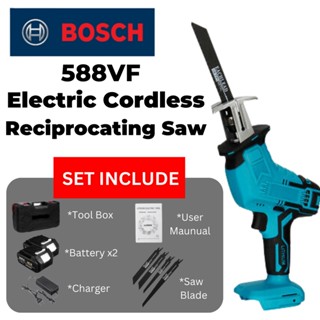 BOSCH 588VF Cordless Reciprocating Saw  🔥 เลื่อยชักไร้สาย 588VF 🔥 ปรับความเร็วได้ 4 ใบมีด