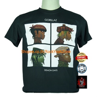 เสื้อวง Gorillaz เสื้อไซส์ยุโรป กอริลลาซ PTA585 เสื้อวงดนตรีร็อค เดธเมทัลเสื้อยืด _24