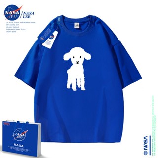 พร้อมส่ง เสื้อยืดลําลอง แขนสั้น คอกลม ทรงหลวม ลาย NASA สําหรับผู้ชาย และผู้หญิง แขนสั้น_45