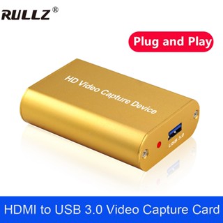 การ์ดจับภาพ USB 3.0 1080p 60fps HDMI กล่องบันทึกเกม สําหรับ PS4 Switch DVD XBOX HD กล้องบันทึกวิดีโอสตรีมมิ่ง ถ่ายทอดสด