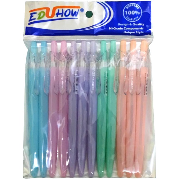 (3ด้าม, 6ด้าม,12ด้าม)ปากกาลูกลื่นEDU-573F เส้น0.5mm หมึกสีน้ำเงิน