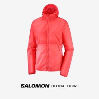 SALOMON ELEVATE AERO FZ HOODIE W JACKET สี DUBARRY เสื้อกันลม เสื้อแจ็คเก็ต แจ็คเก็ตผู้หญิง แจ็คเก็ตวิ่ง Running