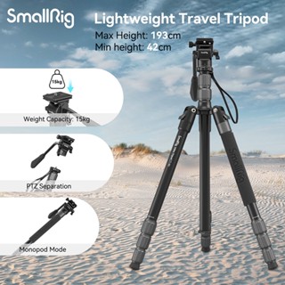 SmallRig 72" Foldable Lightweight Travel Tripod Stand for dslr camera Aluminum Alloy Tripod Monopod with Fluid Head for Video Live Streaming Vlogging 3760