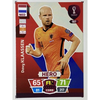 การ์ดนักฟุตบอล Davy Klaassen ฟุตบอลโลก world cup 2022 การ์ดสะสม Netherlands การ์ดนักเตะ เนเธอร์แลนด์ ฮอลแลนด์