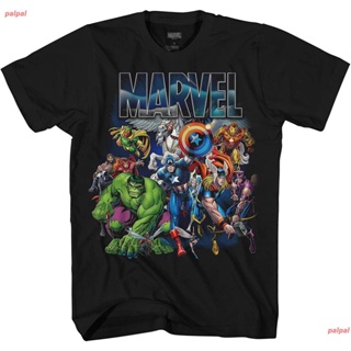 HM palpal เสื้อยืดลำลอง Marvel Thor Hulk Iron Man Avengers Spiderman Daredevil Strange Loki Thanos Adult Tee Graphic T-S