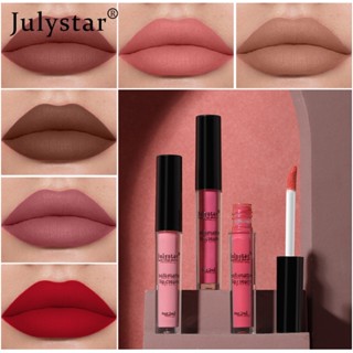 Julystar Lip Gloss 6 Colors Matte Liquid Lipstick Waterproof Long Lasting Women Red Lip Tint Velvet Lip Glaze Makeup Cosmetics