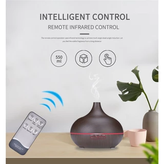 Aroma Diffuser 550ml เครื่องพ่นไอน้ำอโรม่า เพิ่มความชุ่มชื่นในอากาศ มี LED Light มีรีโมทควบคุม