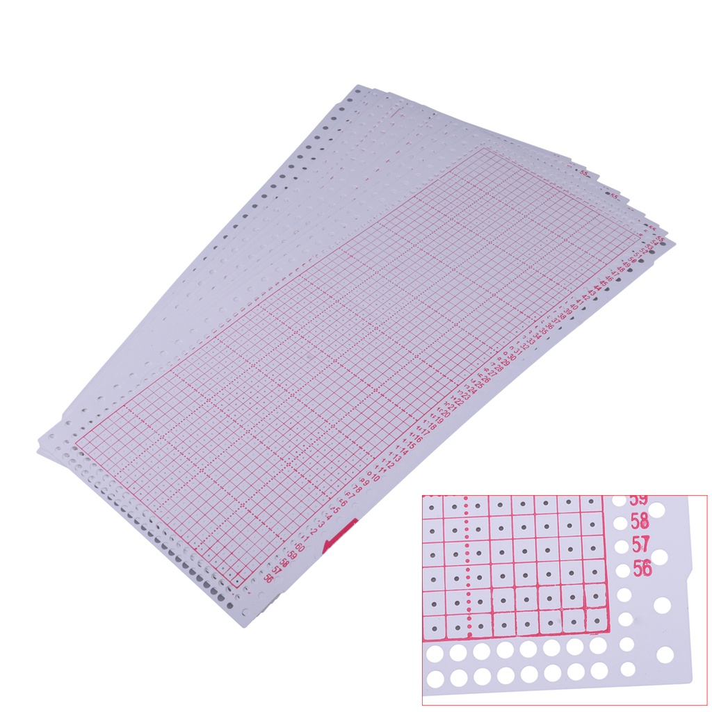 10 ชิ้น Blank Punch Card Fit สําหรับ Brother นักร้องเครื่องถัก KH836 KH860 SK260 SK280