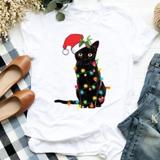 เสื้อยืดคริสต์มาส Cartoon Winter Season 90s Holiday Merry Christmas  Ladies   Tee T shirt Women xmas