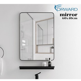 กระจกเงา กระจกแขวน  กระจกติดผนัง สีดำ ขนาด60x40 wall mirror รุ่น mirror-003