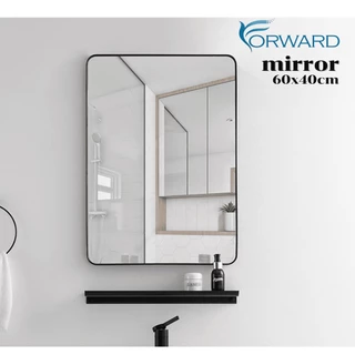 กระจกเงา กระจกแขวน กระจกติดผนัง สีดำ ขนาด60x40 wall mirror รุ่น mirror-003