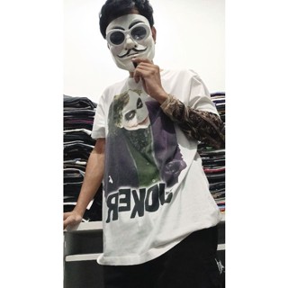 เสื้อยืดมือสอง Vintage Usa Official ลิขสิทธิ์ The Joker  ลายโครตดี ป้ายงานหนังแท้ The Drak knight Size L. อก22/ยาว28