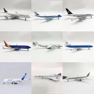 [20cm] โมเดลเครื่องบิน "ส่งจากไทย" ตัวลำทำจากเหล็กอัลลอย  ฐานตั้งถอดออกได้ มีล้อ ลำใหญ่ สวย งานละเอียด - ของเล่น