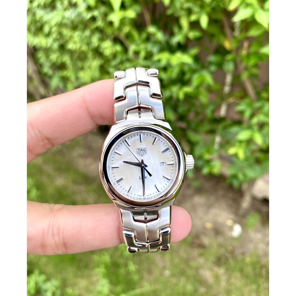 Tag heuer link 32 mm white pearl