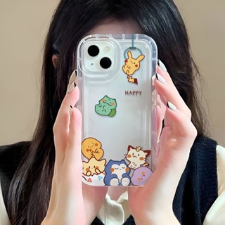 เคสโทรศัพท์มือถือ แบบใส ลายปิกาจูน่ารัก สําหรับ iphone 14promax 11 13 12 7Plus X XS Max