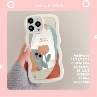 [พร้อมส่ง] เคสซิลิโคนใส ลายลูกไม้ สไตล์เกาหลี ญี่ปุ่น สําหรับ Apple iPhone 14 13 12 11 promax XS XR xsmax se2020 6 7 8plus Mini