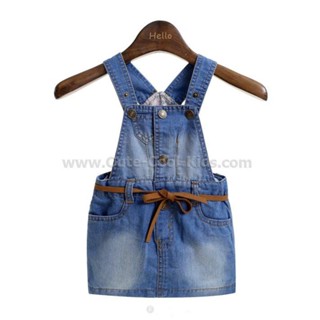 Dress-1001 ชุดกระโปรงยีนส์ เด็กหญิง Size-100 (3-4Y)