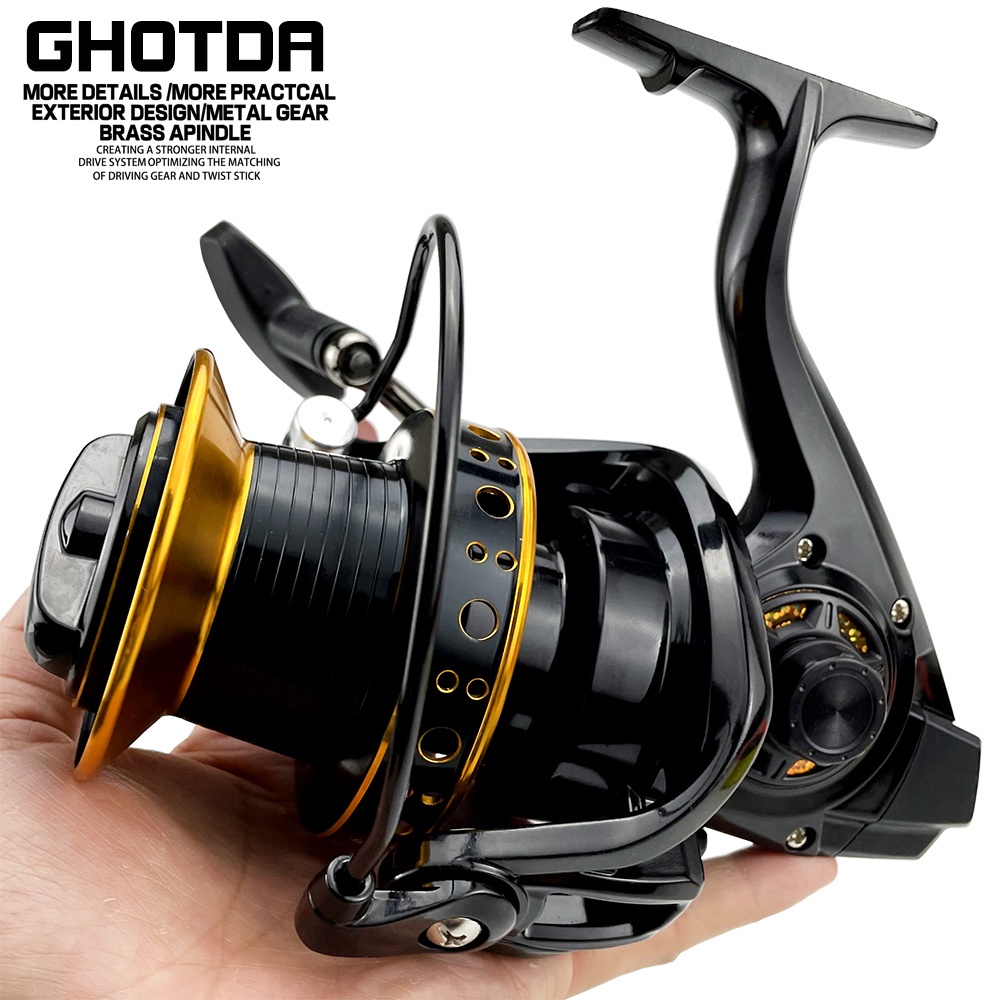 Ghotda รอกตกปลาโลหะสํารอง 9000-12000 รองรับน้ําเค็ม สําหรับปลาคาร์พ Pesca