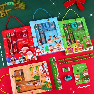 HL 6Pcs/set Christmas Stationery Set Children's Cute Cartoon School Supplies Birthday Gift Children’s Day Kids Stationery Gift Set FE