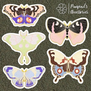 ʕ •ᴥ•ʔ ✿ พร้อมส่ง : เข็มกลัดเซ็ทผีเสื้อและผีเสื้อกลางคืน | Butterfly &amp; Moth Enamel Brooch Pin Set.