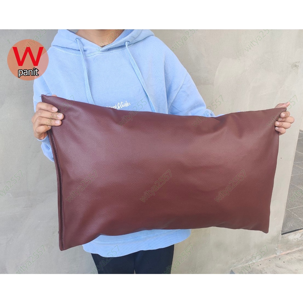 หมอนหนัง ใช้หนุนนอน ป้องกันไรฝุ่น ทำความสะอาดง่าย ขนาด 60x35cm.(14x22 นิ้ว)