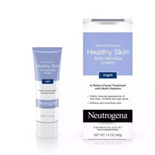 Neutrogena ครีมบํารุงผิวกลางคืน ต่อต้านริ้วรอย 40 มล. Wt.1.4 OZ(40 กรัม)