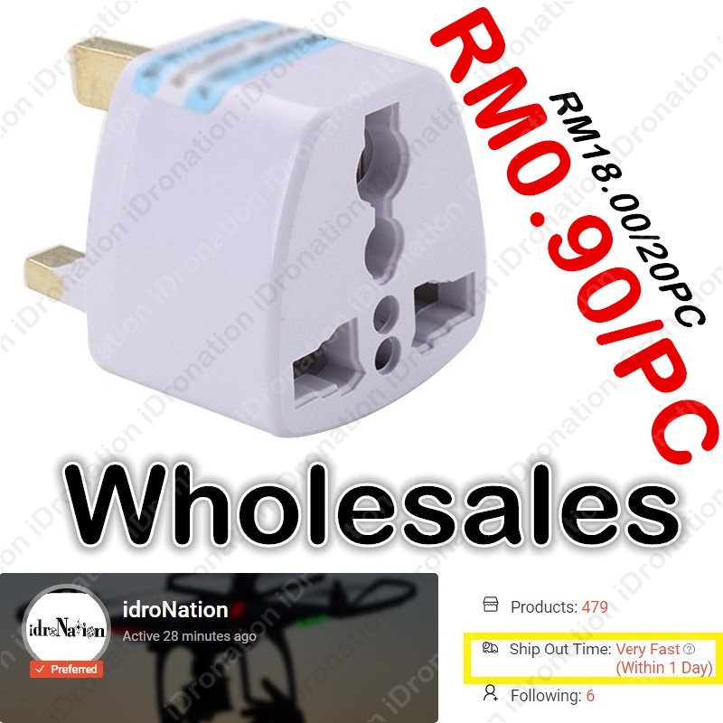 (1PC) Universal UK 3 Pin Travel Power Plug Socket Adapter Adaptor Converter EU Euro Socket