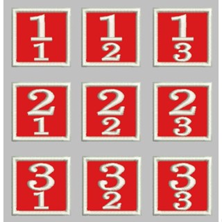 เครื่องหมายกลุ่มกอง ขายส่งชุด 50 ชิ้น แบบเย็บ 7 บาท แบบรีด 11 บาท(ต่อชิ้น)