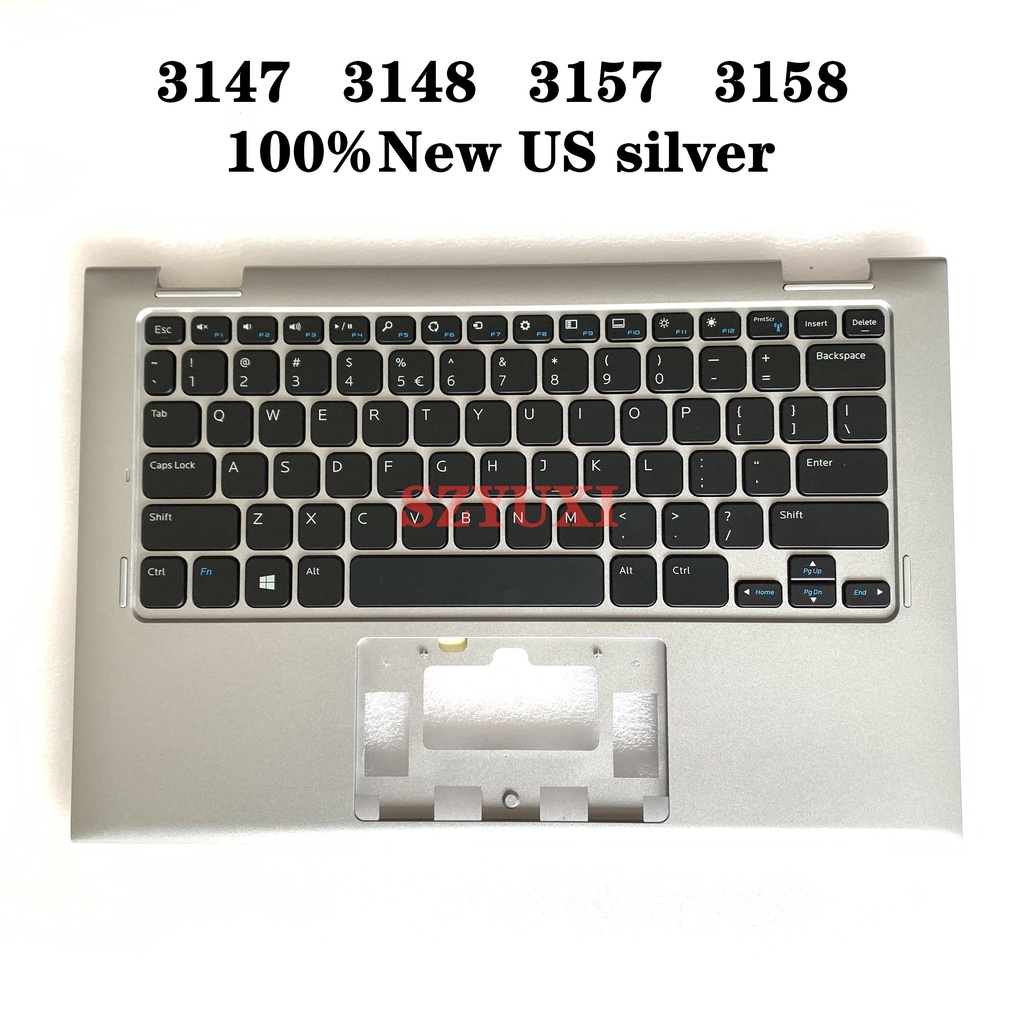 อังกฤษสําหรับคีย์บอร์ด US DELL Inspiron 11 3000 3147 3148 3157 3158 7W4K6 F4R5H palmrest กรณี pxa3