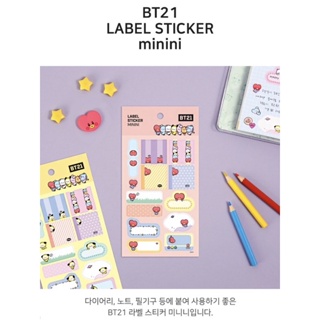 BT21 Label Sticker Minini จาก LINE Friends เกาหลี