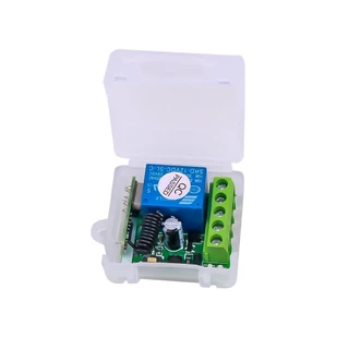 433 Mhz RF รีเลย์สวิตช์ควบคุมระยะไกลไร้สาย 433mhz DC 12V 1CH โมดูลรับสัญญาณ สําหรับเรียนรู้โค้ดส่งสัญญาณระยะไกล DIY