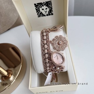 👑ผ่อน0%~แท้100%👑 นาฬิกาข้อมือ Accented Rose Gold-Tone Charm Bracelet Watch 10/8096RMCH Swarovski Crystal