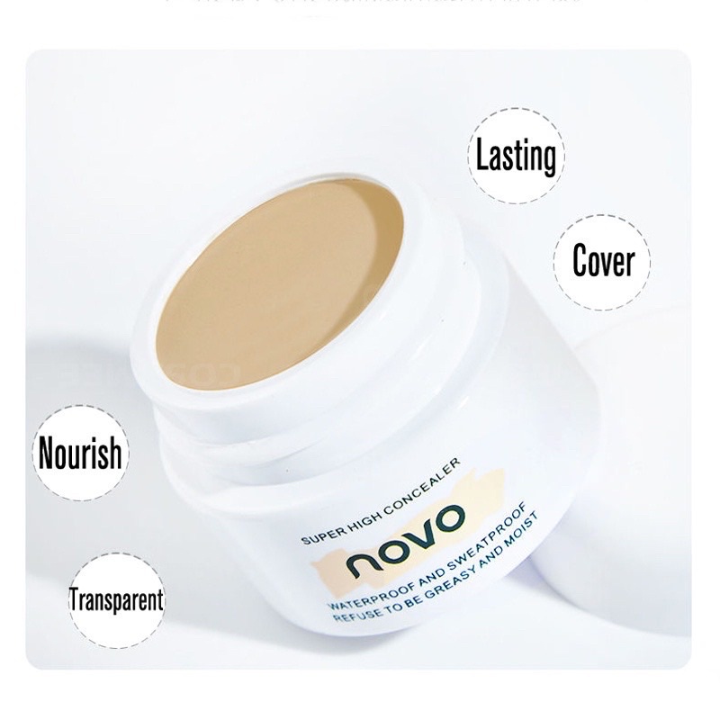 คอนซิลเลอร์เนื้อครีม ปกปิดรอยดำ รอยแดง รอยสิว ใต้ตาคล้ำ NOVO HD Bright Cream Concealer ราคา ถูกที่สุด ดีลบีเคเค แกลเลอรีภาพที่ 9