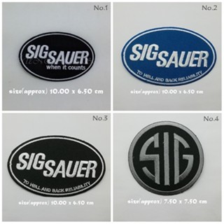 SIG Sauer Gun ตัวรีดติดเสื้อ แจ๊คเก็ต อาร์ม  ยีนส์ Hipster Embroidered Iron on Patch  DIY