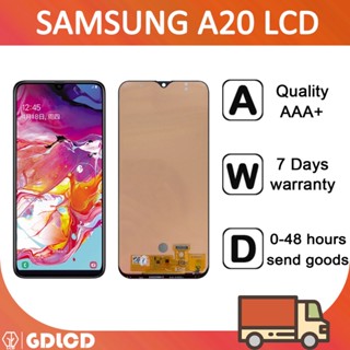 อะไหล่หน้าจอสัมผัส LCD แบบเปลี่ยน สําหรับ Samsung A20 LCD A205 SM-A205F