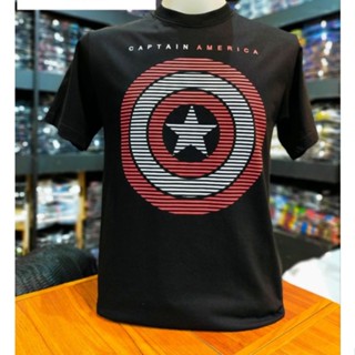 เสื้อยืดMarvel_ลิขสิทธิ์แท้ลายCapTainAmerica.สีดำ(mvx-035)