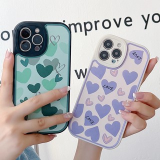 สำหรับ เคส iPhone 11 13 14 12 Pro Max เคส Love Heart น่ารักเข้ากันได้สำหรับ iPhone 11 14 13 12 Pro Max 7 8 Plus XR XS X 6 6S SE2 SE3 ปลอก Girly Lovely Lens Protector ฝาครอบโทรศัพท์กันกระแทก 7Plus 8Plus 14Pro 12Pro 13Pro 11Pro Max 14Plus
