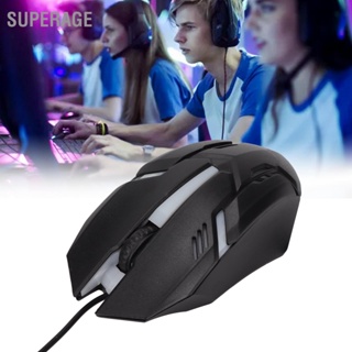 BSuperage เมาส์เล่นเกม Rgb เรืองแสง 1600 Dpi 3D มีสาย Usb สําหรับคอมพิวเตอร์ Pc