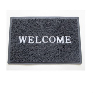 พรมเช็ดเท้าดักฝุ่น WELCOME ขนาด 40x60ซม. สีเทา